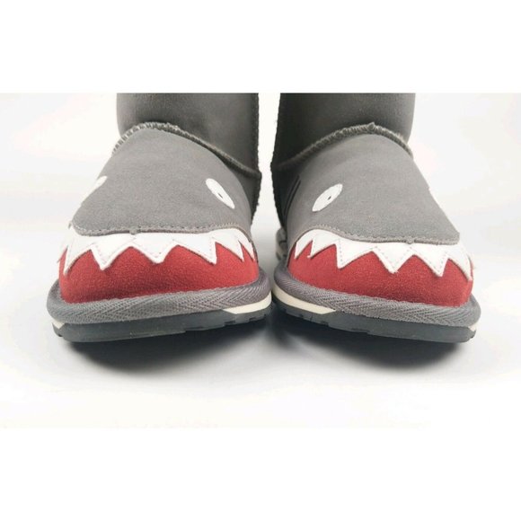 Emu Australia K10589 Shark Putty Suede Sheepskin Shearling Boots, Big Kid US 4 - Picture 4 of 12